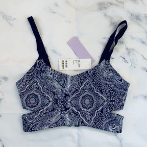 Bandana Print Cutout Crop Top Size Small